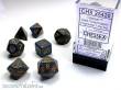 Chessex Würfel CHX25420 - Dark Grey w/copper Opaque Polyhedral 7-Die Sets
