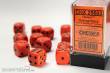 Chessex Würfel CHX25603 - Orange w/black Opaque 16mm d6 with pips Dice Blocks™ (12 Dice)