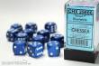 Chessex Würfel CHX25606 - Blue w/white Opaque 16mm d6 with pips Dice Blocks (12 Dice)
