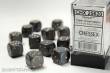 Chessex Würfel CHX25620 - Dark Grey w/copper Opaque 16mm d6 with pips Dice Blocks™ (12 Dice)