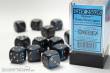 Chessex Würfel CHX25626 - Dusty Blue w/gold Opaque 16mm d6 with pips Dice Blocks™ (12 Dice)