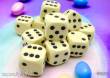 Chessex CHX25662 - Opaque 16mm d6 Pastel Yellow/black Dice Block (12 dice)
