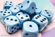 Chessex CHX25666 - Opaque 16mm d6 Pastel Blue/black Dice Block (12 dice)