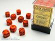 Chessex Würfel CHX25903 - Fire™ Speckled 12mm d6 with pips Dice Blocks™ (36 Dice)