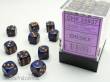Chessex Würfel CHX25937 - Golden Cobalt™ Speckled 12mm d6 with pips Dice Blocks™ (36 Dice)