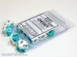 Chessex Würfel CHX26244 - White-Teal w/black Gemini™ Polyhedral Ten d10 Sets