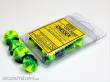 Chessex Würfel CHX26254 - Green-Yellow w/silver Gemini™ Polyhedral Ten d10 Sets