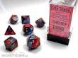 Chessex Würfel CHX26429 - Blue-Red w/gold Gemini™ Polyhedral 7-Die Sets