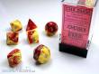 Chessex Würfel CHX26450 - Red-Yellow w/silver Gemini™ Polyhedral 7-Die Sets