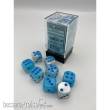 Chessex CHX26665 - Gemini® 16mm d6 Pearl Turquoise-White/blue Luminary™ Dice Block™ (12 dice)