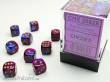 Chessex Würfel CHX26828 - Blue-Purple w/gold Gemini™ 12mm d6 with pips Dice Blocks™ (36 Dice)