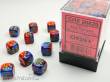 Chessex Würfel CHX26829 - Blue-Red w/gold Gemini™ 12mm d6 with pips Dice Blocks™ (36 Dice)