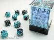 Chessex Würfel CHX26846 - Black-Shell w/white Gemini 12mm d6 with pips Dice Blocks (36 Dice)