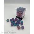 Chessex CHX26864 - Gemini® 12mm d6 Gel Green-Pink/blue Luminary™ Dice Block™ (36 dice)