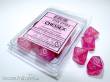 Chessex Würfel CHX27384 - Borealis® Pink/silver Luminary Set of Ten d10s