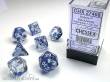 Chessex Würfel CHX27408 - Nebula™ Black w/white Signature™ Polyhedral 7-Die Sets