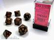 Chessex Würfel CHX27419 - Scarab™ Blue Blood™ w/gold Signature™ Polyhedral 7-Die Sets