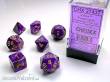 Chessex Würfel CHX27437 - Vortex Purple w/gold Signature™ Polyhedral 7-Die Sets