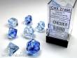 Chessex Würfel CHX27466 - Nebula™ Dark Blue w/white Signature™ Polyhedral 7-Die Sets