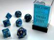 Chessex Würfel CHX27489 - Phantom™ Teal w/gold Signature™ Polyhedral 7-Die Sets