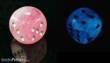 Chessex Würfel CHX27524 - Ghostly Glow™ Pink/silver Signature™ Polyhedral 7-Die Sets