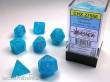 Chessex Würfel CHX27566 - Luminary Sky blue/silver Polyhedral 7-Die Sets