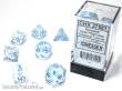 Chessex Würfel CHX27581 - Borealis® Polyhedral Icicle™/light blue Luminary 7-Die Set