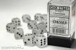 Chessex Würfel CHX27601 - Frosted™ Clear w/black Signature™ 16mm d6 with pips Dice Blocks™ (12 Dice)