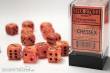 Chessex Würfel CHX27633 - Vortex Orange w/black Signature™ 16mm d6 with pips Dice Blocks™ (12 Dice)