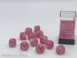 Chessex Würfel CHX27724 - Ghostly Glow™ Pink/silver Signature™ 16mm d6 with pips Dice Blocks™ (12 Dice)