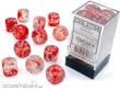Chessex CHX27754 - Nebula TM 16mm d6 Red/silver Luminary Dice Block (12 dice)