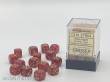 Chessex Würfel CHX27904 - Glitter Polyhedral Ruby/gold Signature™ 12mm d6 with pips Dice Blocks™ (36 Dice)