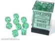 Chessex Würfel CHX27975 - Borealis® 12mm d6 Light Green/gold Luminary Dice Block™ (36 dice)