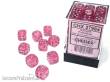Chessex Würfel CHX27984 - Borealis® 12mm d6 Pink/silver Luminary Dice Block™ (36 dice)