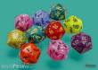 Chessex CHX29019 - Bag of 10 Assorted Vortex® Countup&down d20s