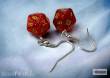 Chessex CHX54208 - Hook Earrings/Ohrringe Glitter Ruby Mini-Poly d20 Pair