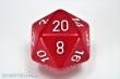 Chessex Würfel CHXXQ2004 - Opaque 34mm d20 Red/White Dice