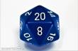 Chessex Würfel CHXXQ2006 - Opaque 34mm d20 Blue/White Dice