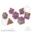 Glassstaff CSDCB35RDNTRUNE - Radiant Rune Sharp Edge Resin RPG Dice Set