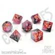 Glassstaff CSDCB8RUBYRIFT - Ruby Rift Sharp Edge Resin RPG Dice Set