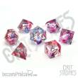 Glassstaff CSDCB9FLRSCNCE - Floralesence Sharp Edge Resin RPG Dice Set
