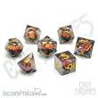 Glassstaff CSDCE6FIREGAZE - Fire Dragons Gaze Floating Eye RPG Dice Set
