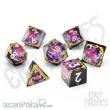 Glassstaff CSDCG1VIOLVEINGEO - Violet Vein Geode RPG Dice Set