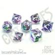 Glassstaff CSDCL34NGHTSHDNCTR - Nightshade Nectar Electroplated Liquid Core RPG Dice Set
