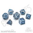 Glassstaff CSDCM15BLUDRGN - Blue Dragonhide Metal RPG Dice Set