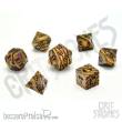 Glassstaff CSDCM21MGSGLDSTN - Magus Goldstone Metal RPG Dice Set