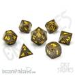 Glassstaff CSDCM39GLDBRCH - Golden Breach Metal RPG Dice Set
