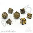 Glassstaff CSDCM42GLDDNGHT - Gilded Nightshade Metal RPG Dice Set