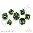 Glassstaff CSDCM62RVNGPSN - Raving Poison Metal RPG Dice Set