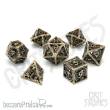 Glassstaff CSDCMH11DRGNSLGCY - Dragons Legacy Hollow Metal RPG Dice Set
